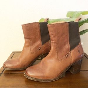 Frye Brown Leather Chelsea Boots